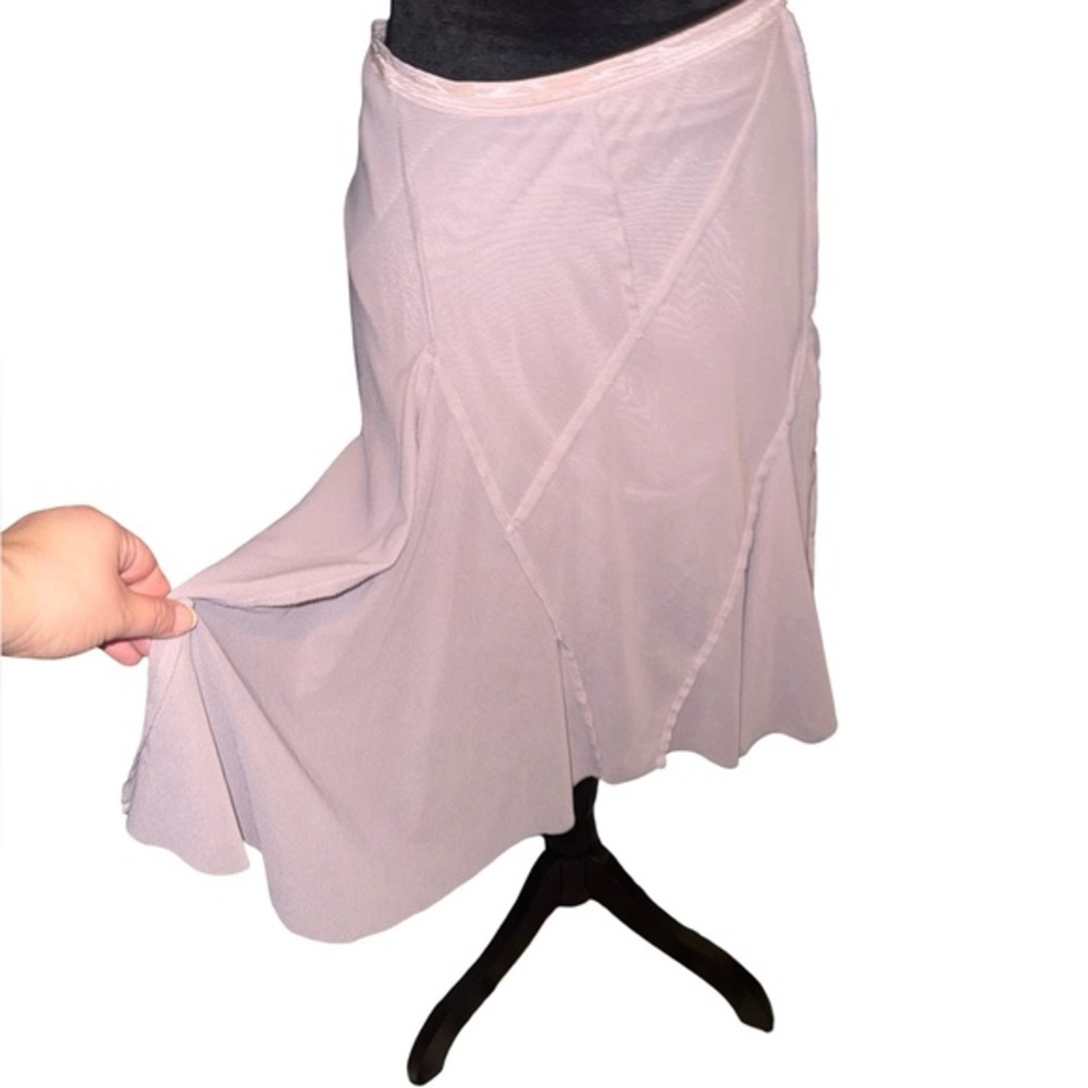 Y2k Xhilaration pink/purplish raw edges knee lengthskirt meshed lined size small